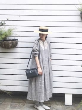 「TSUHARU by Samansa Mos2（ツハルバイサマンサモスモス）のアイテム」を使った、Kazumiさん（レディース・165cm）の春コーディネート