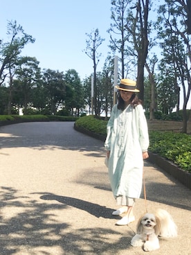 「Samansa Mos2（サマンサ モスモス）のアイテム（ワンピース/ドレス）」を使った、Kazumiさん（レディース・165cm）の春コーディネート