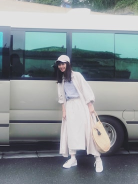 「TATRAS CONCEPT STORE（タトラスコンセプトストア）のアイテム（バッグ）」を使った、Kazumiさん（レディース・165cm）の春コーディネート