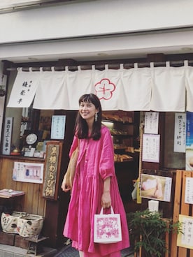 「TATRAS CONCEPT STORE（タトラスコンセプトストア）のアイテム（バッグ）」を使った、Kazumiさん（レディース・165cm）の春コーディネート