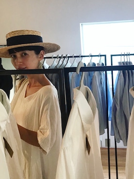 「JOURNAL STANDARD LUXE（ジャーナルスタンダード　ラックス）のアイテム（ワンピース/ドレス）」を使った、Kazumiさん（レディース・165cm）の夏コーディネート