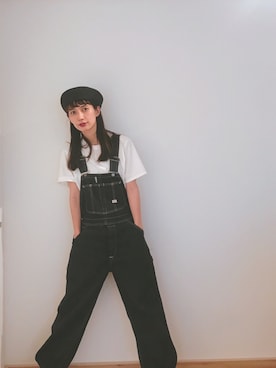 「Steven Alan（スティーブンアラン）のアイテム（ハンチング/ベレー帽）」を使った、Kazumiさん（レディース・165cm）の夏コーディネート