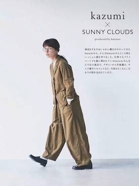 「Sunny clouds（サニークラウズ）のアイテム（その他アウター）」を使った、Kazumiさん（レディース・165cm）の夏コーディネート