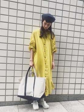 「Steven Alan（スティーブンアラン）のアイテム（ハンチング/ベレー帽）」を使った、Kazumiさん（レディース・165cm）の秋コーディネート