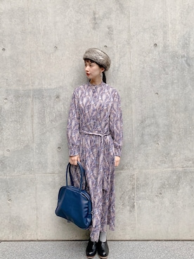 「ADIEU TRISTESSE（アデュートリステス）のアイテム（ワンピース/ドレス）」を使った、Kazumiさん（レディース・165cm）の秋コーディネート