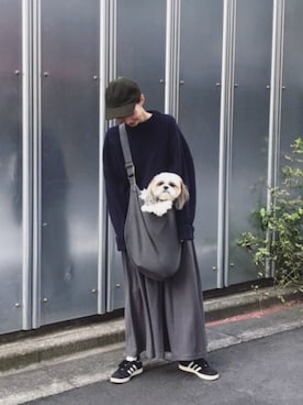 「Peram（ペラム）のアイテム」を使った、Kazumiさん（レディース・165cm）の秋コーディネート