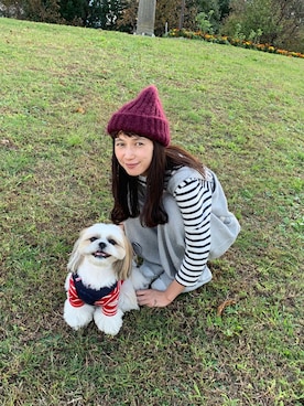 「THE SHINZONE（ザ　シンゾーン）のアイテム（帽子）」を使った、Kazumiさん（レディース・165cm）の秋コーディネート