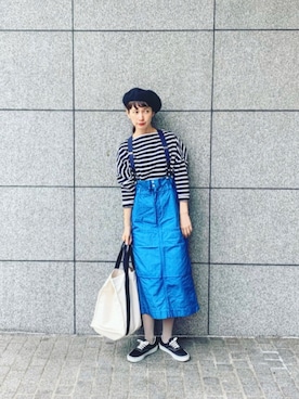 「Johnbull Private labo（ジョンブルプライベートラボ）のアイテム（オールインワン・サロペット）」を使った、Kazumiさん（レディース・165cm）の冬コーディネート