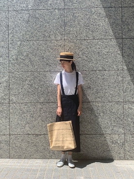 「agnes b.（アニエスベー）のアイテム」を使った、Kazumiさん（レディース・165cm）の夏コーディネート