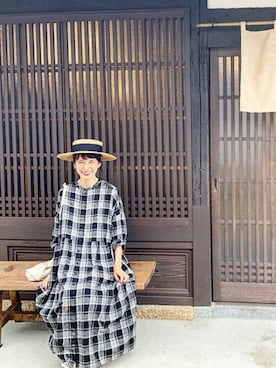 「Sunny clouds（サニークラウズ）のアイテム」を使った、Kazumiさん（レディース・165cm）の夏コーディネート