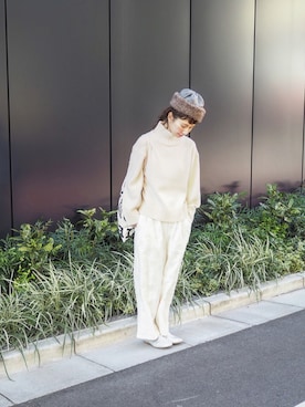 「TSUHARU by Samansa Mos2（ツハルバイサマンサモスモス）のアイテム」を使った、Kazumiさん（レディース・165cm）の冬コーディネート