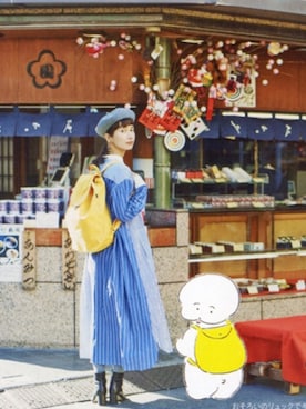 「BEAMS BOY（ビームスボーイ）のアイテム（ハンチング/ベレー帽）」を使った、Kazumiさん（レディース・165cm）の冬コーディネート