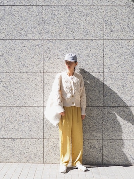 「avecmoi（アヴェクモワ）のアイテム」を使った、Kazumiさん（レディース・165cm）の春コーディネート