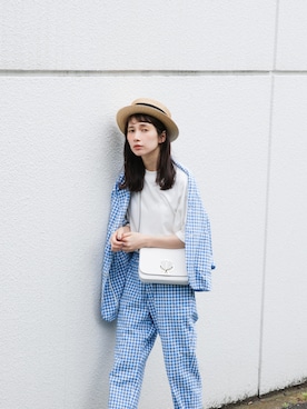 「BEAMS BOY（ビームスボーイ）のアイテム（その他アウター）」を使った、Kazumiさん（レディース・165cm）の夏コーディネート