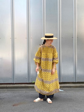 「TATRAS CONCEPT STORE（タトラスコンセプトストア）のアイテム（バッグ）」を使った、Kazumiさん（レディース・165cm）の夏コーディネート