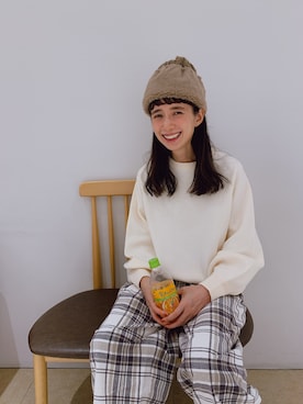 「studio CLIP（スタディオクリップ）のアイテム（帽子）」を使った、Kazumiさん（レディース・165cm）の秋コーディネート