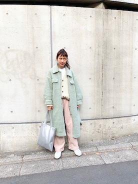 「Johnbull（ジョンブル）のアイテム（その他アウター）」を使った、Kazumiさん（レディース・165cm）の冬コーディネート