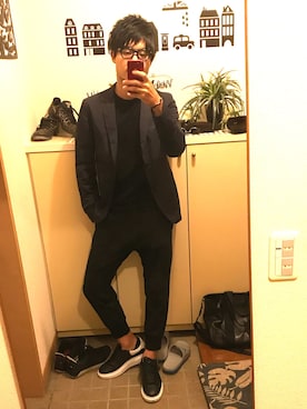 「アイテム（フォーマルスーツ/小物）」を使った、ざぶさん（メンズ・178cm・10代）の秋コーディネート