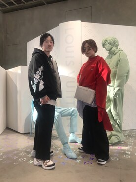 「Supreme （シュプリーム）のアイテム（MA-1）」を使った、虎の子🐯さん（メンズ・170cm）の冬コーディネート
