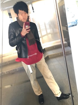 「アイテム（ピアス（両耳用））」を使った、べぇさん（メンズ・179cm・20代）の冬コーディネート