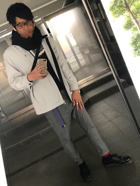 「アイテム（ピアス（両耳用））」を使った、べぇさん（メンズ・179cm・20代）の冬コーディネート