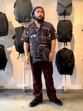 「DC（ディーシー）のアイテム（スリッポン）」を使った、unbykaiさん（メンズ・170cm）の夏コーディネート