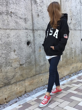 「HONEY（ハニー）のアイテム」を使った、honey_ officialさん（レディース・157cm）の冬コーディネート