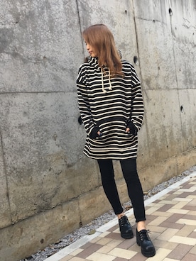 「HONEY（ハニー）のアイテム」を使った、honey_ officialさん（レディース・157cm）の冬コーディネート