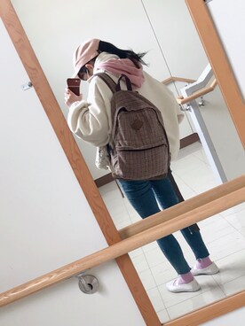 「WEGO（ウィゴー）のアイテム（その他アウター）」を使った、enoonkiさん（レディース・148cm）の冬コーディネート