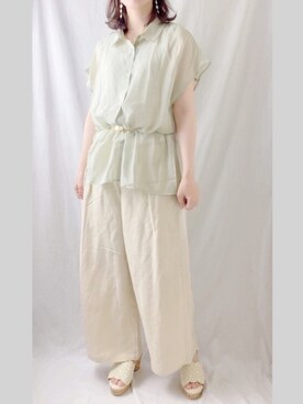 雨音/amaneさん（レディース・156cm）の夏コーディネート