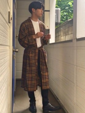 「Lui's（ルイス）のアイテム（トレンチコート）」を使った、ヒロさん（メンズ・168cm）の夏コーディネート