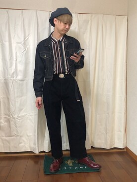 「BOBSON（ボブソン）のアイテム（ジャケット/アウター）」を使った、SHOHEIさん（メンズ・173cm）の春コーディネート