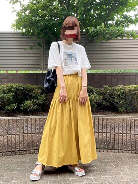 「ネコ」｜「アイテム（アクセサリー）」を使った、まちるだ さん（レディース・157cm）の夏コーディネート