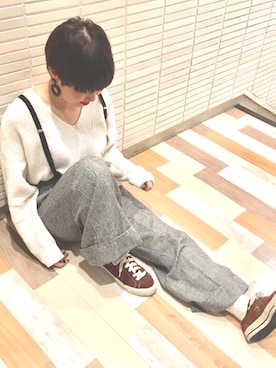 「アイテム（ピアス（両耳用））」を使った、uyuさん（レディース・152cm・20代）の秋コーディネート