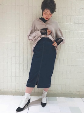 「アイテム（ピアス（両耳用））」を使った、uyuさん（レディース・152cm・20代）の冬コーディネート