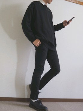 「L.H.P（エルエイチピー）のアイテム（パンツ）」を使った、uniさん（メンズ・182cm）の冬コーディネート