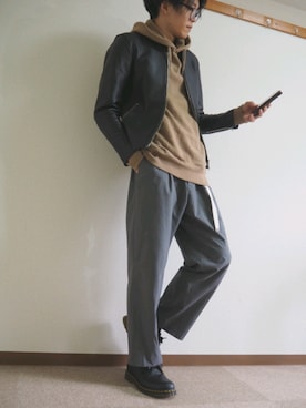 「L.H.P（エルエイチピー）のアイテム（ジャケット/アウター）」を使った、uniさん（メンズ・182cm）の冬コーディネート