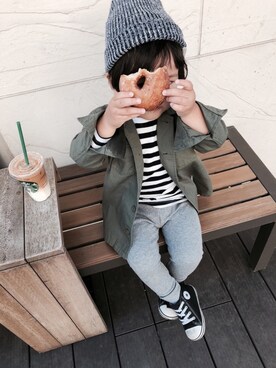 keee◡̈♥︎さん（キッズ・80cm）の秋コーディネート