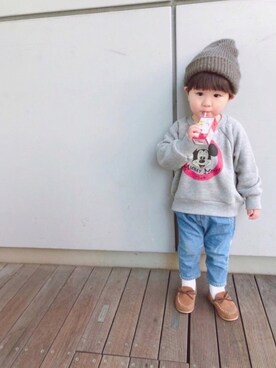 keee◡̈♥︎さん（キッズ・80cm）の冬コーディネート