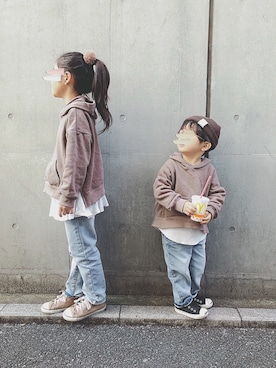 keee◡̈♥︎さん（キッズ・125cm）の春コーディネート