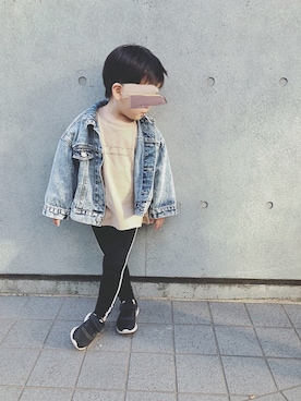 「RADCHAP（ラッドチャップ）のアイテム（ジャケット/アウター）」を使った、keee◡̈♥︎さん（キッズ・100cm）の春コーディネート
