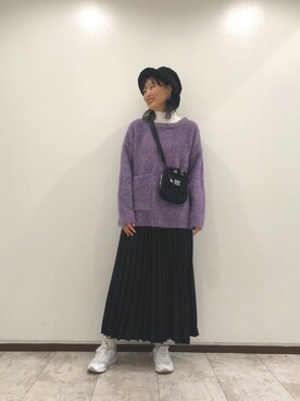 niko and...のニット/セーター（パープル系）を使った人気ファッション
