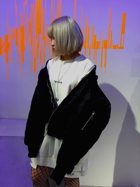 「PARADOX（パラドックス）のアイテム（ジャケット/アウター）」を使った、rinaさん（レディース・151cm）の秋コーディネート