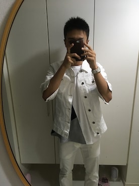 「Right-on（ライトオン）のアイテム（チノパンツ）」を使った、山田　樹さん（メンズ・163cm）の夏コーディネート