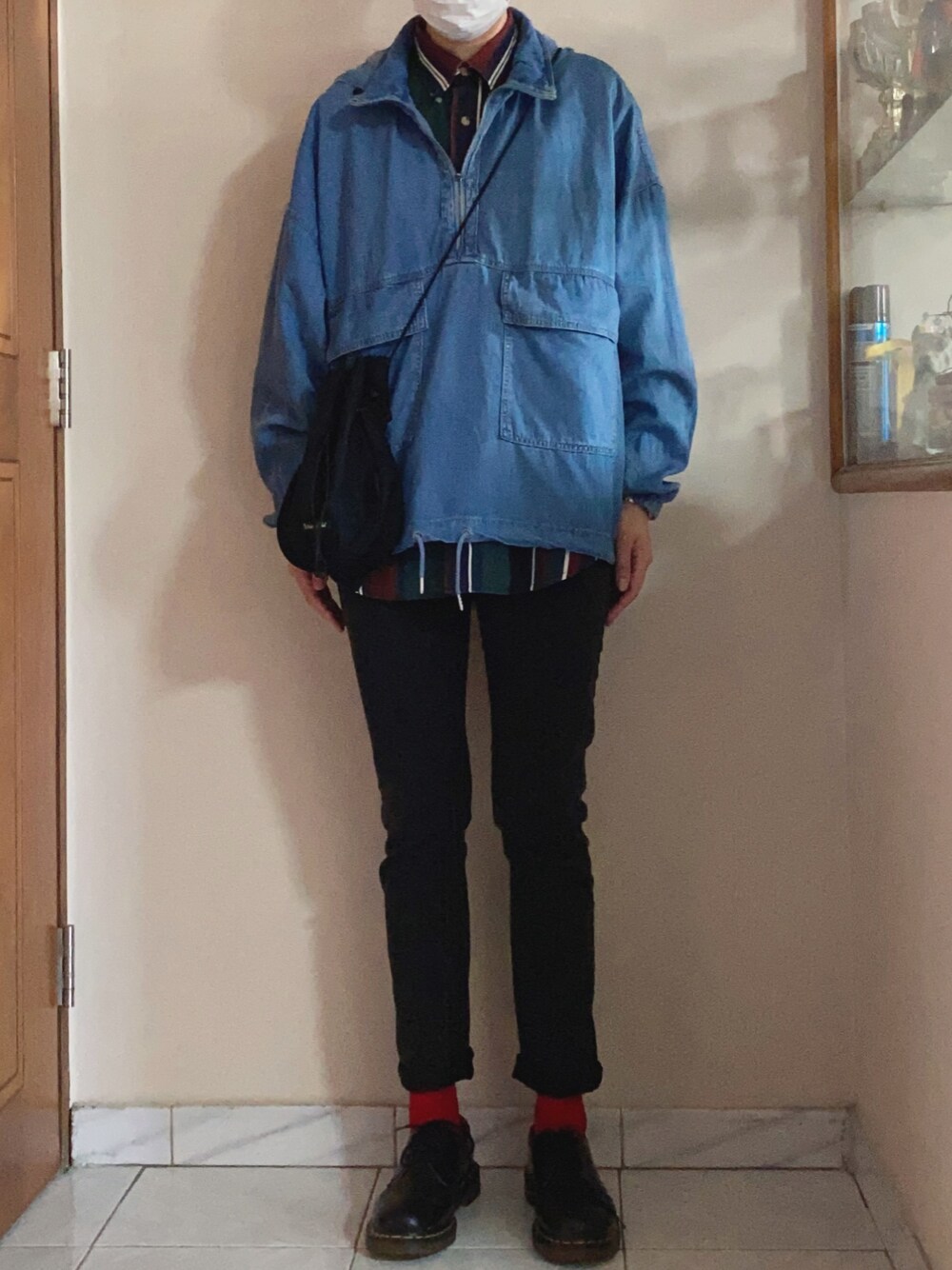 「UNISEX、VINTAGE、boyish」｜「VINTAGEのアイテム（シャツ/ブラウス、その他）」を使った、oeufsssssさん（レディース・168cm）の冬コーディネートの1枚目の写真