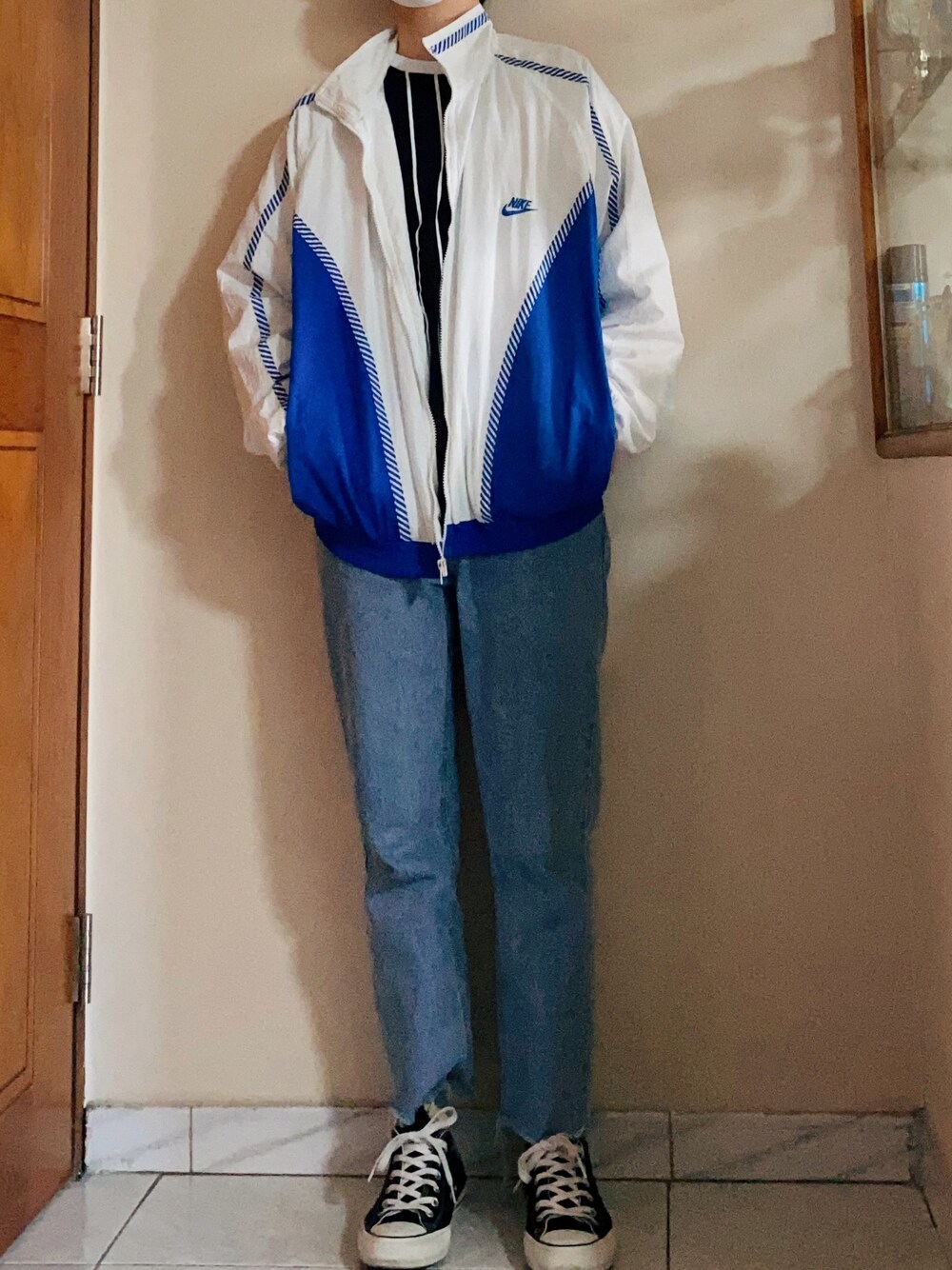 「VINTAGE、NIKE、ALAND、primark、converse」｜「PRIMARKのアイテム（Tシャツ/カットソー、その他）」を使った、oeufsssssさん（レディース・168cm）の春コーディネートの1枚目の写真