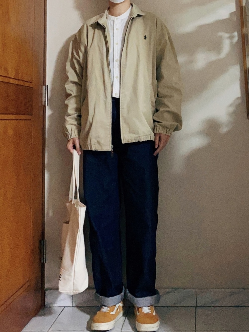 「VINTAGE、vintagestyle、Polo Ralph Lauren、UNIQLO、VANS、ユニクロ、ユニクロコーデ、今日のコーデ」｜「UNIQLOのアイテム（シャツ/ブラウス、ホワイト系）」を使った、oeufsssssさん（レディース・168cm）の春コーディネートの1枚目の写真