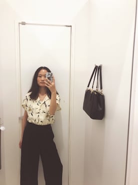 「COACH（コーチ）のアイテム（トートバッグ、ブラック系）」を使った、baoxiaodiさん（レディース・162cm）の夏コーディネート