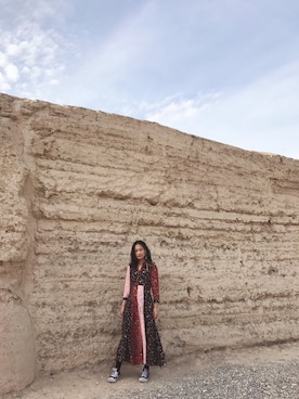 「ZARA（ザラ）のアイテム（シャツワンピース、その他）」を使った、baoxiaodiさん（レディース・162cm）の秋コーディネート