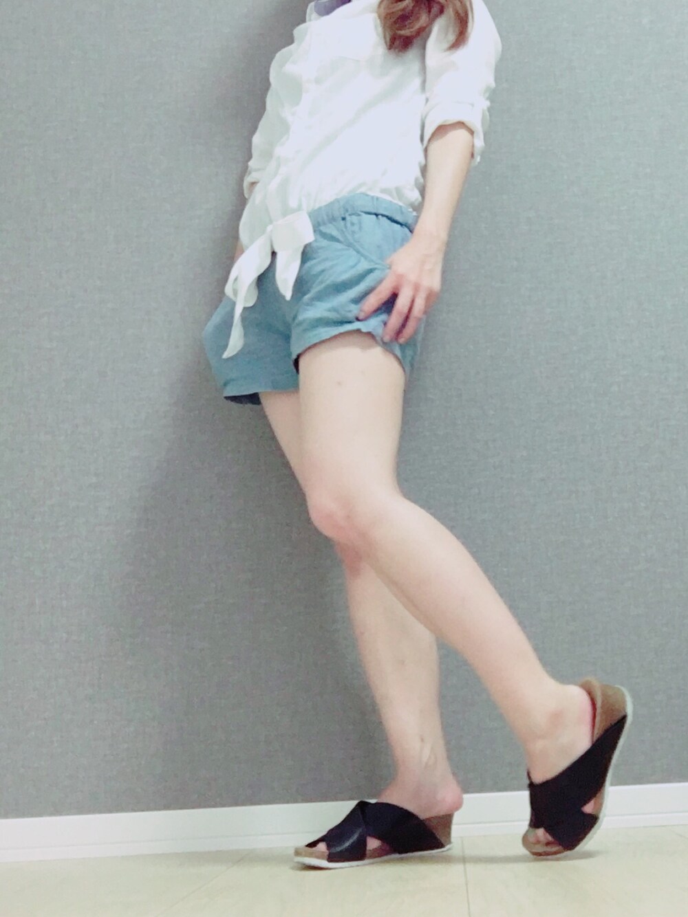 「シンプルコーデ、summer、おしゃれさんと繋がりたい、低身長、オールインワンサロペット、昔の服」｜「w closetのアイテム（つなぎ/オールインワン、その他）」を使った、snow*さん（レディース・152cm）の夏コーディネートの1枚目の写真